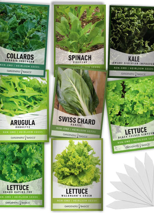 Leafy Green Salad Seeds | 8 Variety Pack
