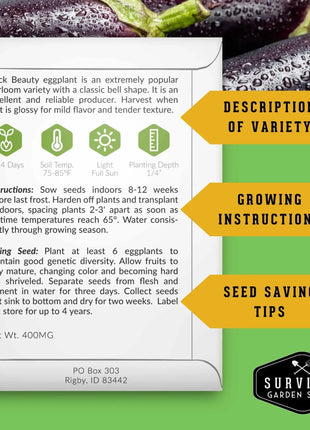 15 Variety Vegetable Garden Seed Collection – Non-GMO Heirloom Survival Seed Vault for Year-Round Growing