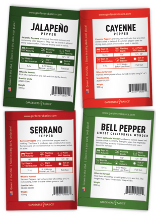 Pepper Seed Assortment | 8 Variety Pack