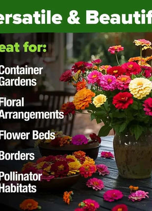 🔥HOT SALE 49% OFF-Zinnia Seeds - Pure Seeds - No Filler - USA Heirloom Flower Seeds