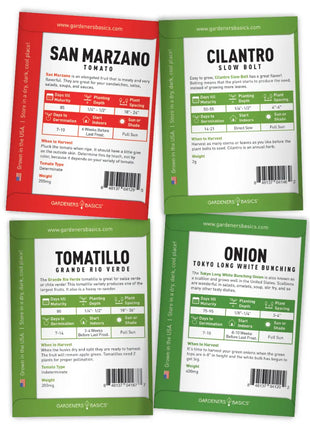 Hot Salsa Seed Assortment | 8 Variety Pack