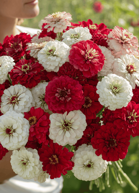 Candy Cane Zinnia – 100 Seeds