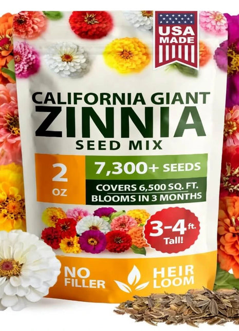 🔥HOT SALE 49% OFF-Zinnia Seeds - Pure Seeds - No Filler - USA Heirloom Flower Seeds-1