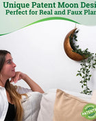 Hanging Moon Planter - Moms Day Gifts for Women - Moon Room Decor - Unique Planters for Succulents,Air Plant, Cactus, Artificial Plants- Plant Lover Gifts - Boho,Hippie, Witchy, Birthdays Gifts