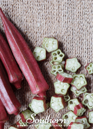 Red Burgundy Okra – 50 Seeds