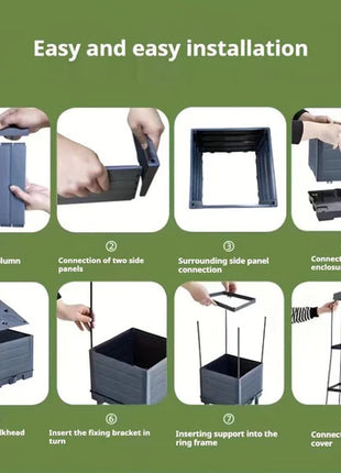Garden Raised Bed Planter Boxes with Trellis