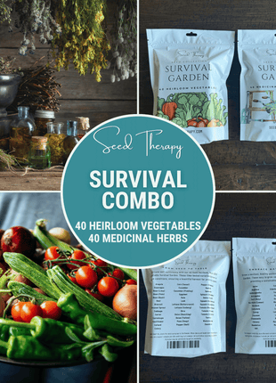 Survival Garden Combo – 40 Vegetable & 40 Medicinal Herb Varieties